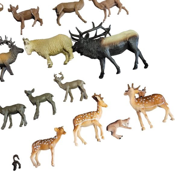 Play farm animals deer playhouse, farm, train sets collectible deer cake toppers - Picture 9 of 11